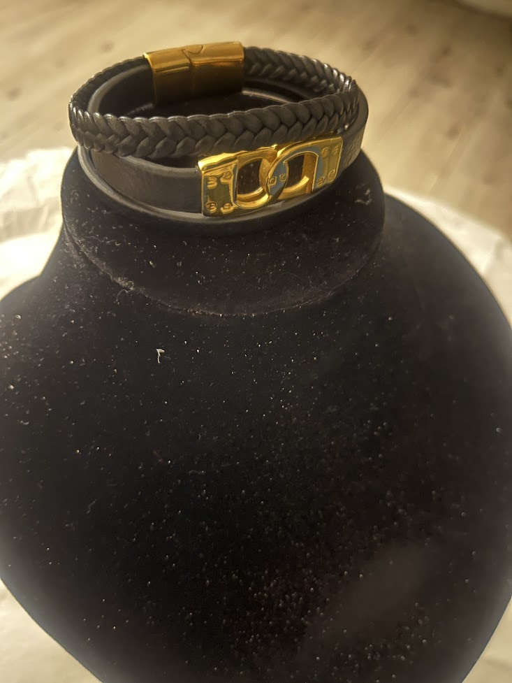 Wali - Bracelets acier/cuir femme